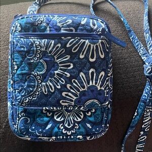 Vera Bradley Navy and White Patterned Crossbody Bag